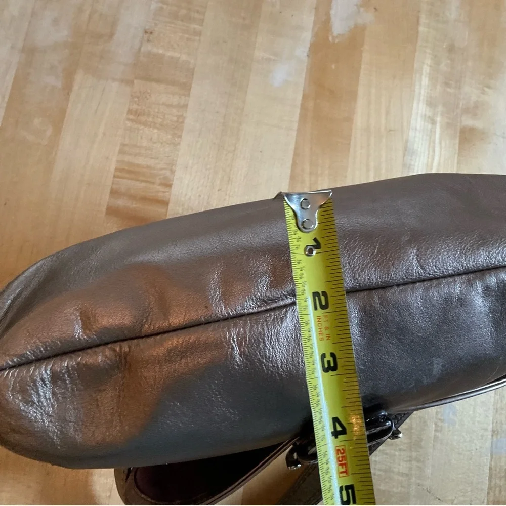 Coach Metallic Leather Hobo Shoulder Bag | Gold Bronz - Picture 16 of 16